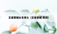 王者荣耀化生博士（王者荣耀 教授）