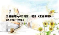 王者荣耀kpl肉铠第一视角（王者荣耀kpl选手第一视角）