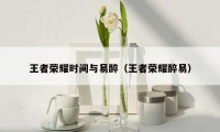 王者荣耀时间与易醉（王者荣耀醉易）