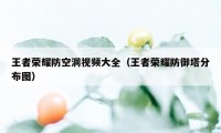 王者荣耀防空洞视频大全（王者荣耀防御塔分布图）