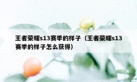 王者荣耀s13赛季的样子（王者荣耀s13赛季的样子怎么获得）