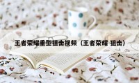 王者荣耀重型狙击视频（王者荣耀 狙击）