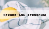 王者荣耀装备什么情况（王者荣耀里的装备）