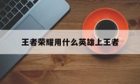 王者荣耀用什么英雄上王者（用什么英雄可以上荣耀王者）