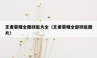 王者荣耀全图技能大全(王者荣耀全部技能图片)