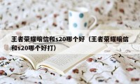 王者荣耀暗信和s20哪个好（王者荣耀暗信和s20哪个好打）