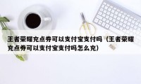王者荣耀充点券可以支付宝支付吗（王者荣耀充点券可以支付宝支付吗怎么充）