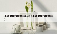 王者荣耀技能出装bug（王者荣耀技能出装）