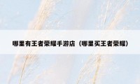 哪里有王者荣耀手游店（哪里买王者荣耀）