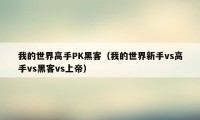 我的世界高手PK黑客（我的世界新手vs高手vs黑客vs上帝）