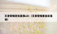 王者荣耀老鼠最强adc（王者荣耀里面鼠是谁）