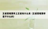 王者荣耀赛季上王者有什么用（王者荣耀赛季是干什么的）