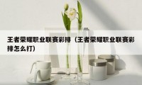 王者荣耀职业联赛彩排(王者荣耀职业联赛彩排怎么打)