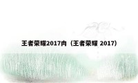 王者荣耀2017肉（王者荣耀 2017）