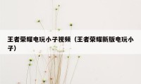 王者荣耀电玩小子视频（王者荣耀新版电玩小子）