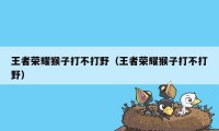 王者荣耀猴子打不打野（王者荣耀猴子打不打野）