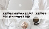 王者荣耀回城特效永久怎么取消（王者荣耀获得永久回城特效在哪里设置）