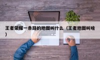 王者荣耀一条路的地图叫什么（王者地图叫啥）