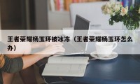 王者荣耀杨玉环被冰冻（王者荣耀杨玉环怎么办）