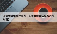 王者荣耀怕哪种队友（王者荣耀好队友永远在对面）