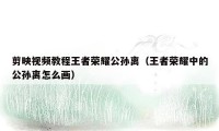 剪映视频教程王者荣耀公孙离(王者荣耀中的公孙离怎么画)