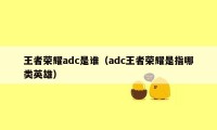 王者荣耀adc是谁（adc王者荣耀是指哪类英雄）