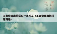 王者荣耀扁鹊搭配什么队友（王者荣耀扁鹊搭配英雄）
