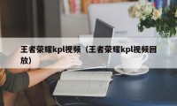 王者荣耀kpl视频（王者荣耀kpl视频回放）