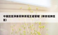 中国琵琶演奏家柳青瑶王者荣耀（柳青瑶弹琵琶）