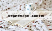 黑客真的有那么强吗（黑客很牛吗）