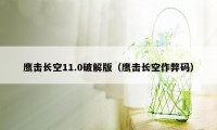 鹰击长空11.0破解版(鹰击长空作弊码)