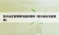 张大仙王者荣耀马超的视频（张大仙玩马超视频）