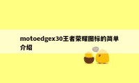 motoedgex30王者荣耀图标的简单介绍