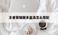 王者荣耀图多盖洛怎么搭配（图多盖洛主加几技能）