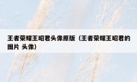 王者荣耀王昭君头像原版（王者荣耀王昭君的图片 头像）