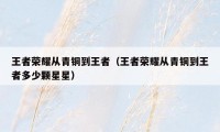 王者荣耀从青铜到王者(王者荣耀从青铜到王者多少颗星星)