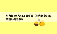 华为畅享6与6s王者荣耀（华为畅享6s和荣耀6x哪个好）