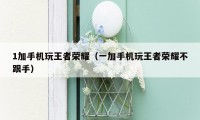 1加手机玩王者荣耀（一加手机玩王者荣耀不跟手）