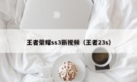 王者荣耀ss3新视频（王者23s）