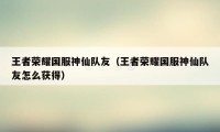 王者荣耀国服神仙队友(王者荣耀国服神仙队友怎么获得)