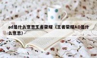 ad是什么意思王者荣耀（王者荣耀AD是什么意思）