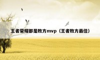 王者荣耀都是败方mvp（王者败方最佳）