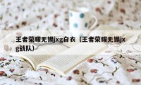 王者荣耀无锡jxg白衣（王者荣耀无锡jxg战队）