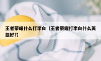 王者荣耀什么打李白（王者荣耀打李白什么英雄好?）