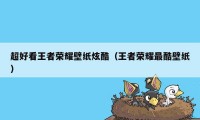 超好看王者荣耀壁纸炫酷（王者荣耀最酷壁纸）