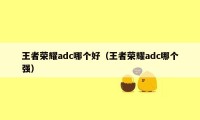 王者荣耀adc哪个好（王者荣耀adc哪个强）