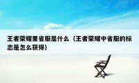 王者荣耀里省服是什么（王者荣耀中省服的标志是怎么获得）