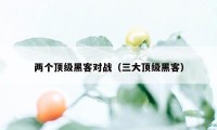 两个顶级黑客对战（三大顶级黑客）