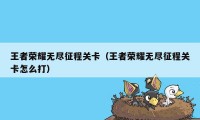 王者荣耀无尽征程关卡（王者荣耀无尽征程关卡怎么打）